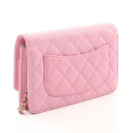 Chanel Matelasse Leather Shoulder Bag Pink