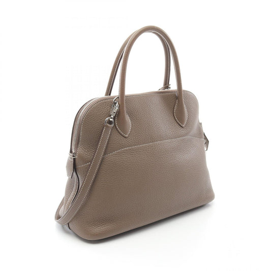 Hermes Bolide 31 Leather Handbag Brown
