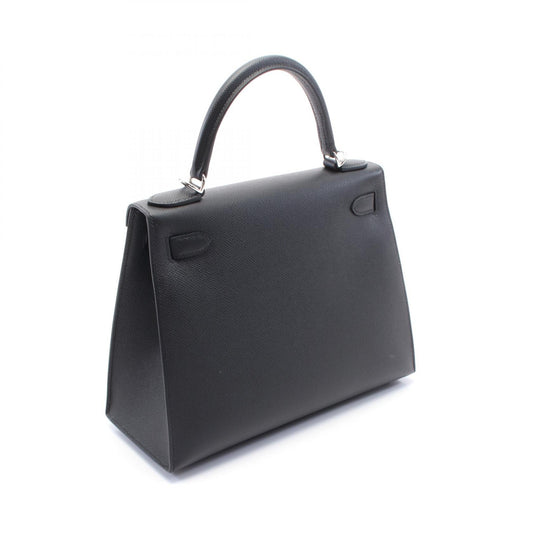 Hermes Kelly 28 Leather Handbag Black