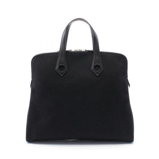 Hermes Sac Ebou MM Canvas Leather Handbag