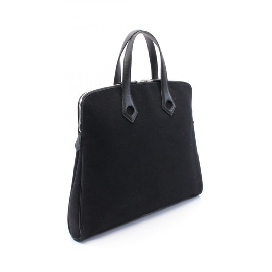 Hermes Sac Ebou MM Canvas Leather Handbag