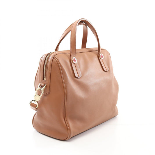 Bvlgari Leather Collezione Handbag Brown