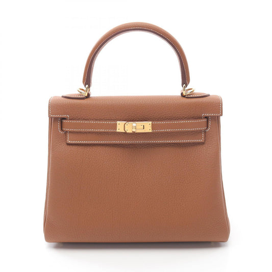 Hermes Kelly 25 Leather Handbag Brown
