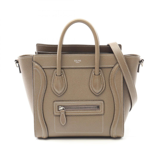 Celine Luggage Nano Shopper Leather Handbag