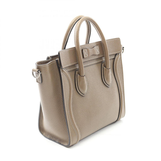 Celine Luggage Nano Shopper Leather Handbag