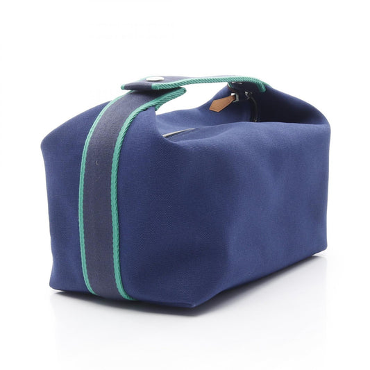 Hermes Canvas Handbag Blue/Green