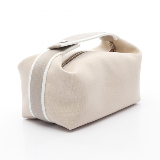 Hermes Canvas Brid A Brac PM Handbag Beige/Gray/White