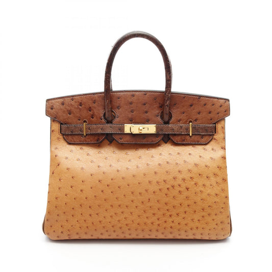 Hermes Birkin 35 Chestnut Ostrich Handbag