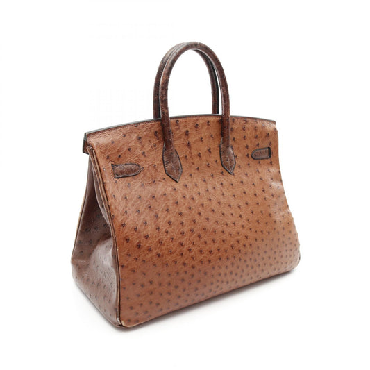 Hermes Birkin 35 Chestnut Ostrich Handbag
