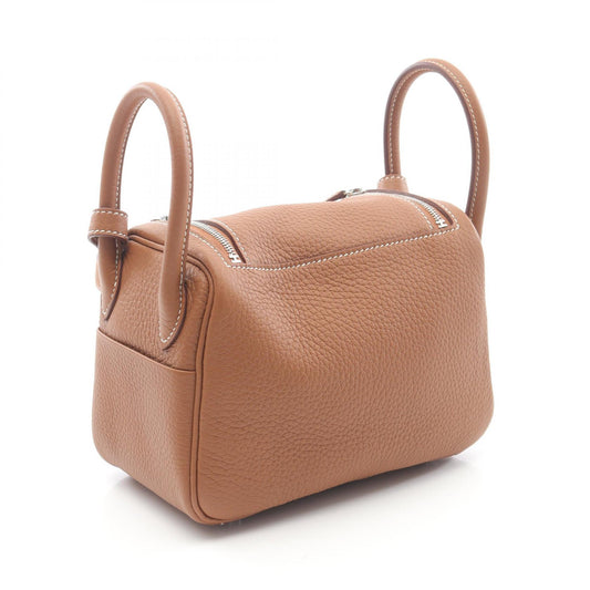 Hermes Lindy Mini Shoulder Bag Brown Leather