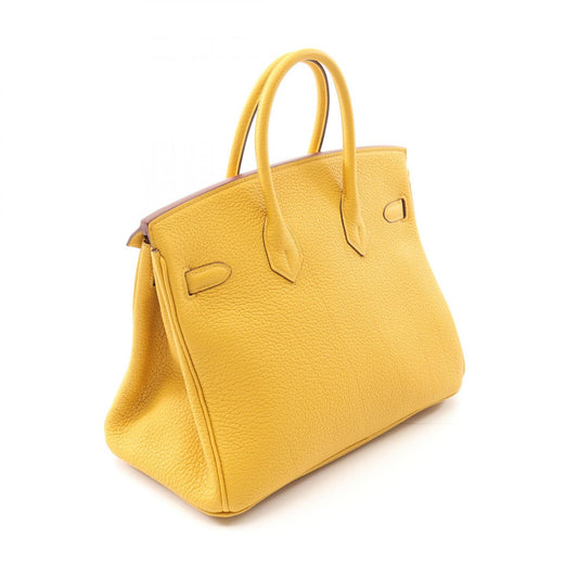 Hermes Birkin 25 Yellow Togo Handbag