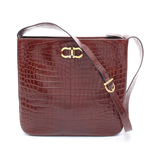 Salvatore Ferragamo Leather Gancini Shoulder Bag