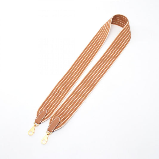 Hermes Canvas Shoulder Strap Brown/Beige