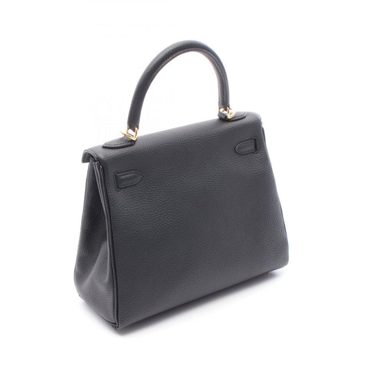 Hermes Kelly 25 Togo Leather Handbag Black