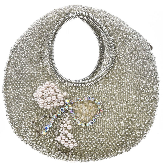 ANTEPRIMA Wire Handbag Silver Ribbon Motif