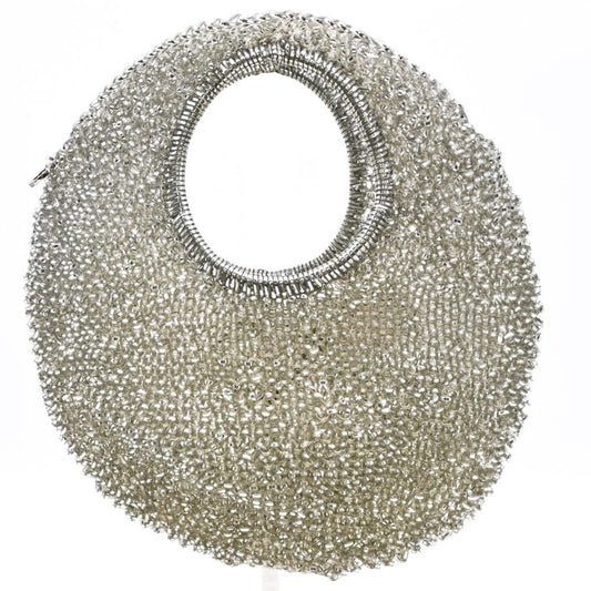 ANTEPRIMA Wire Handbag Silver Ribbon Motif