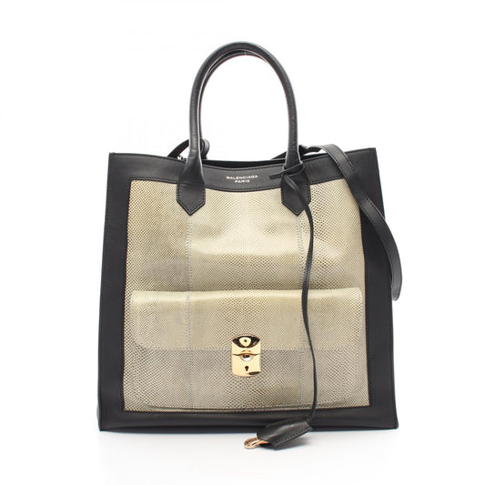 Balenciaga Padlock Afternoon Exotic Leather Handbag