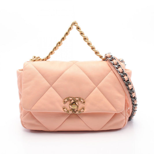 Chanel 19 Matelasse Leather Shoulder Bag Pink