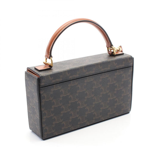 Celine Box Triomphe Handbag PVC Coated Canvas Leather