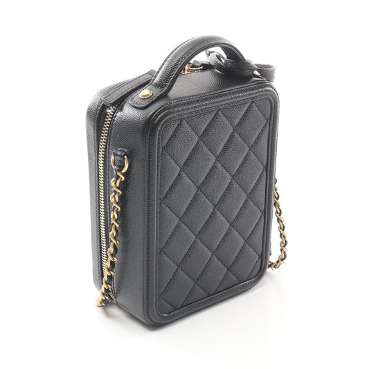 Chanel CC Filigree Leather Shoulder Bag