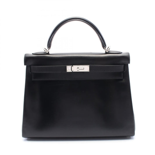 Hermes Kelly 32 Handbag Black Leather
