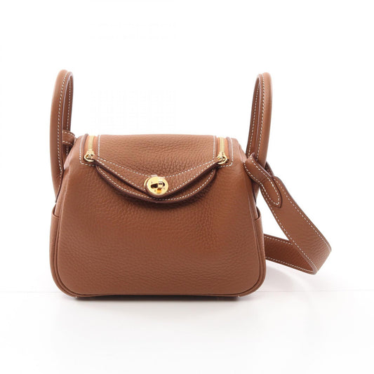 Hermes Lindy Mini Shoulder Bag Brown Leather