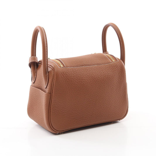 Hermes Lindy Mini Shoulder Bag Brown Leather