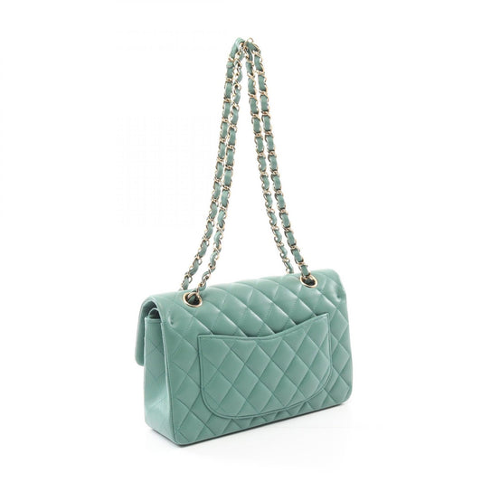 Chanel Lambskin Matelasse W Flap Shoulder Bag A01112