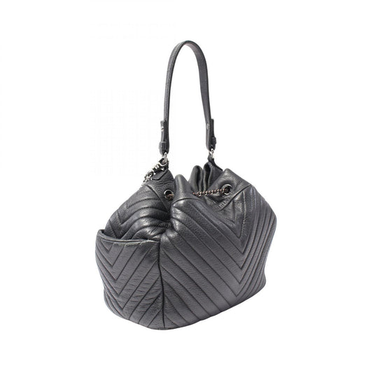 Chanel Chevron V-Stitch Leather Handbag A91273