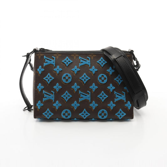 Louis Vuitton Triangle Messenger Bag Monogram Turquoise M45078