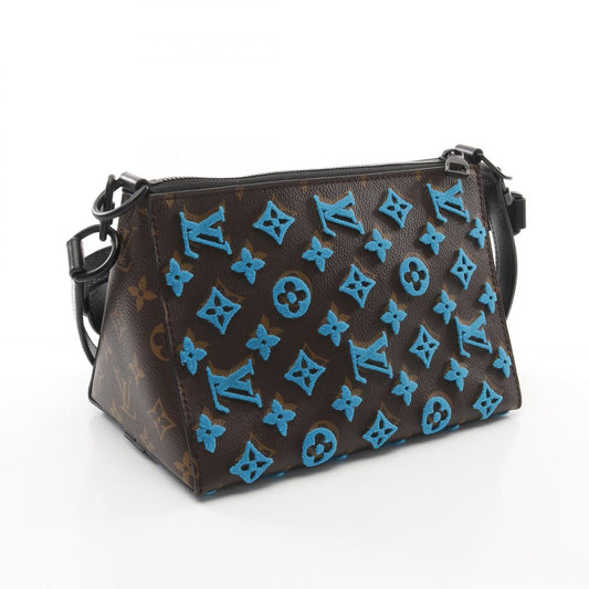 Louis Vuitton Triangle Messenger Bag Monogram Turquoise M45078