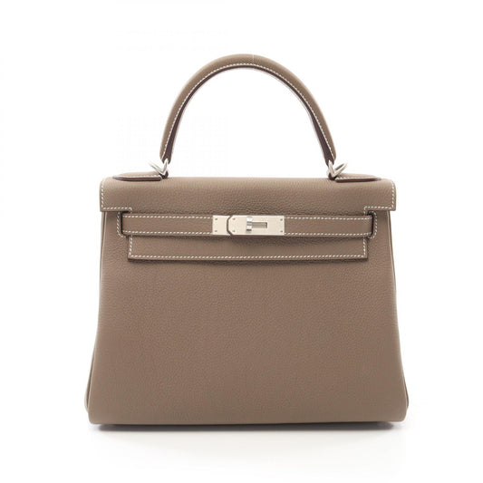 Hermes Kelly 28 Togo Leather Handbag Brown
