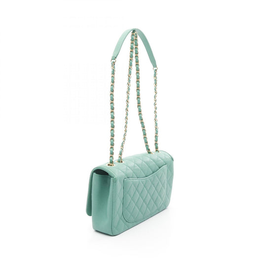 Chanel CC Filigree Shoulder Bag Green
