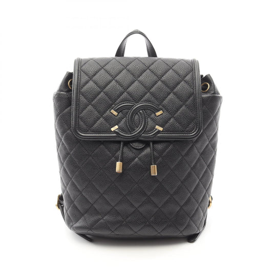Chanel CC Filigree Matelasse Backpack Black