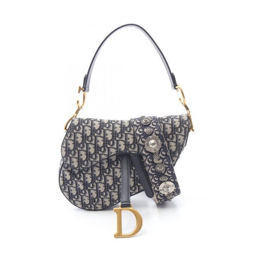 Dior Saddle Oblique Canvas Leather Shoulder Bag