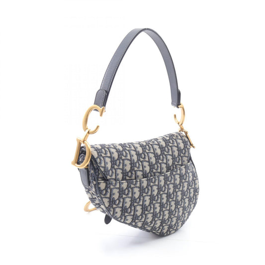 Dior Saddle Oblique Canvas Leather Shoulder Bag