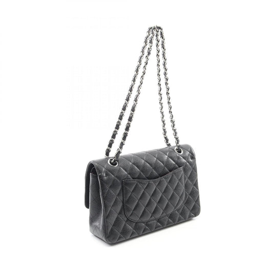 Chanel Matelasse W Flap Shoulder Bag Black