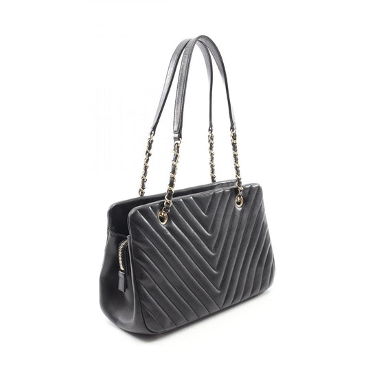 Chanel Chevron Lambskin Tote Bag Black
