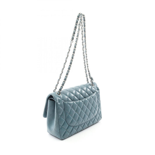 Chanel Lambskin Large Flap Shoulder Bag Green