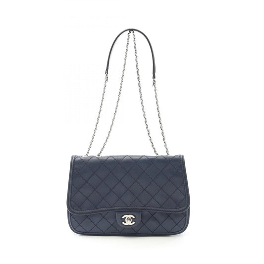 Chanel Leather Wild Stitch Shoulder Bag