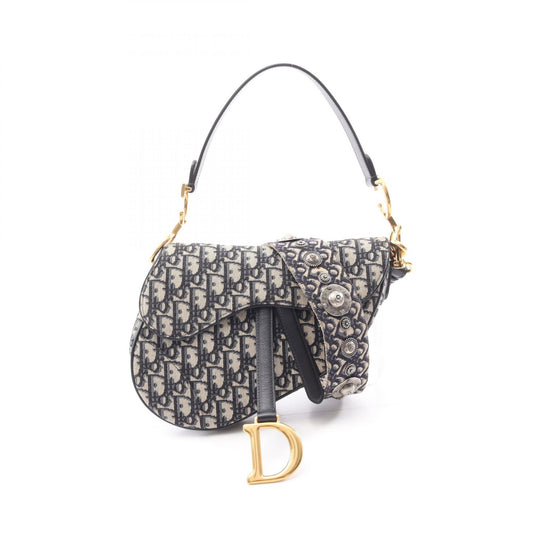 Dior Saddle Bag Oblique Jacquard Canvas Leather