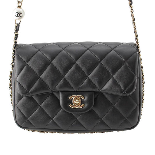Chanel Lambskin Matelasse Pearl Chain Shoulder Bag