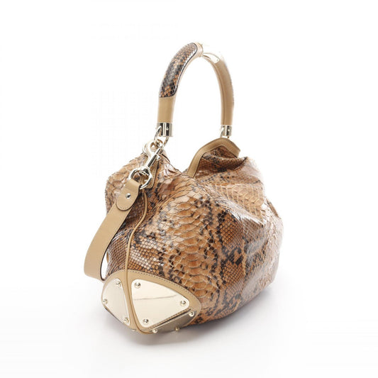 Gucci Indy Exotic Leather Handbag Brown