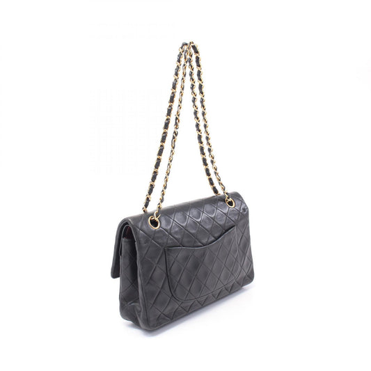 Chanel Lambskin Matelasse W Flap Shoulder Bag A01112