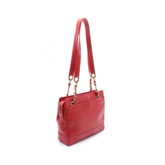 Chanel Triple Coco Mark Shoulder Bag Red