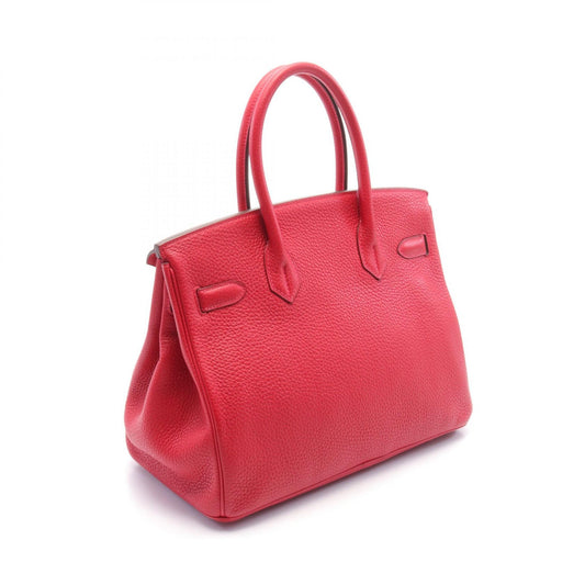 Hermes Birkin 30 Verso Togo Handbag Red