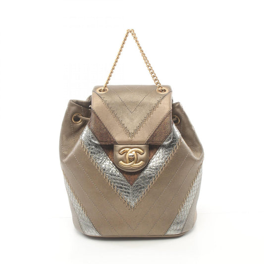 Chanel Leather V-Stitch Backpack