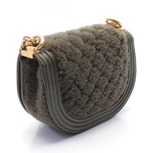 Chanel Boy Small Shoulder Bag Leather Boa