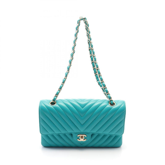 Chanel Chevron V-Stitch Leather Shoulder Bag
