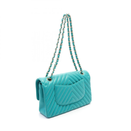 Chanel Chevron V-Stitch Leather Shoulder Bag
